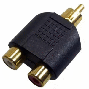Adaptador Plug RCA 1 Macho X 2 Femea