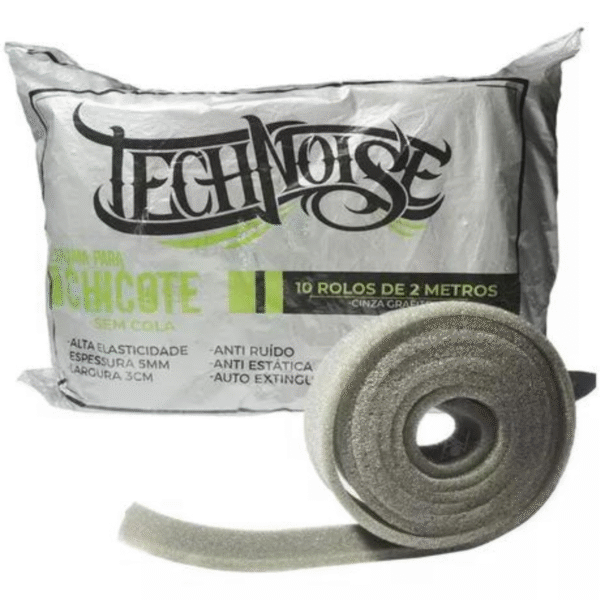 ESPUMA PARA CHICOTES - 10 ROLOS 2M SEM COLA - TECHNOISE