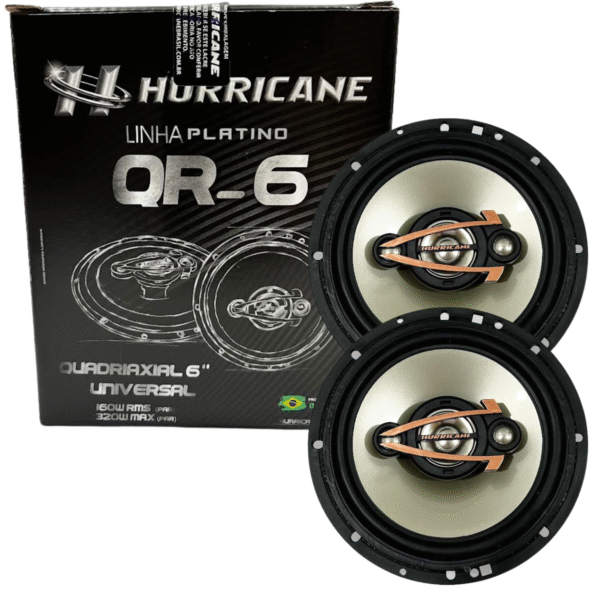 Par Alto Falante Quadriaxial 6" Platino QR6 - Hurricane