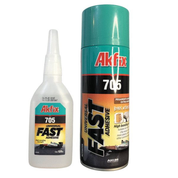 Conjunto Cola Cianocrilato de Alta Viscosidade + Ativador, KIT MDF - (125g-400ml)