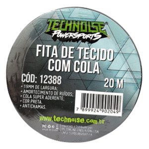FITA DE TECIDO - TECHOISE - COM COLA - EV SERIES - 20M (PACOTE COM 1 PECA)