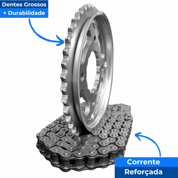 KIT DE RELACAO TRANSMISSAO COMPLETO XTREME STANDARD CG 160 H04007XS - Image 5