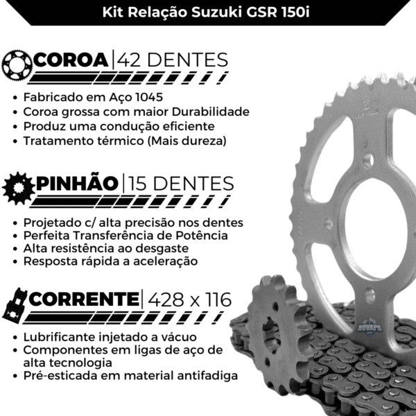 C.C.P. GSR 150i 2011-2016 (428Hx116L,42T/15T) - Image 3