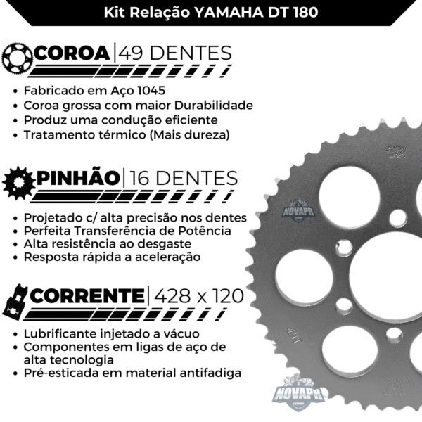 GSW070 KIT COROA/PINHAO/CORR. DT 180 - Imagem 3