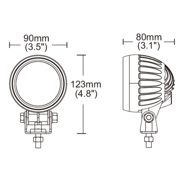 Lampada de Trabalho - Flecha Azul - 1 led - 3w 12-80v - YL - Imagem 5