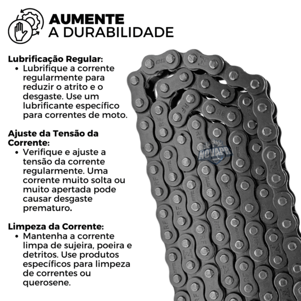 KIT NXR 150 [BROS/ESD] (03-15) 49Z X 17Z C/ CORRENTE 428H X 128L - TITANIUM (1045) - Image 4