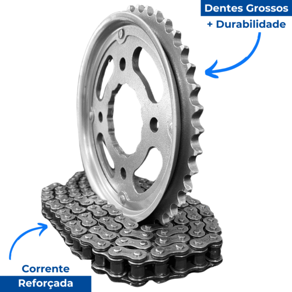 KIT DE RELACAO TRANSMISSAO COMPLETO XTREME STANDARD CG 150 H03673XS - Image 5