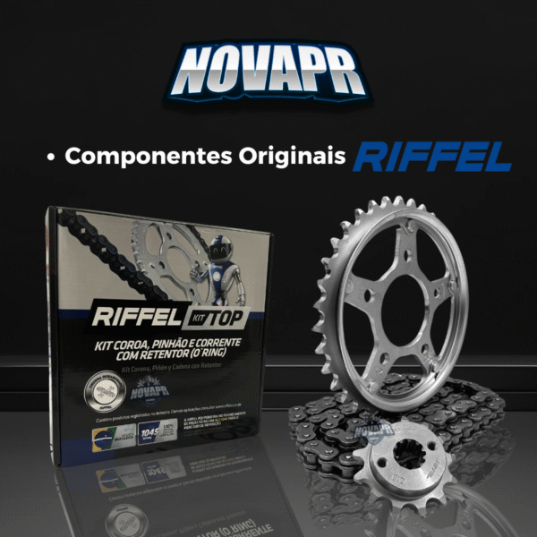 KIT CB 300R (09-15) 37Z X 13Z C/ CORRENTE REMANCHADA O'RING 520HO X 110L C/ ANEL - TOP (1045) - Image 6