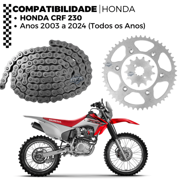 KIT TRANSMISSAO DAROM CRF 230 2003 a 2024 - Image 2