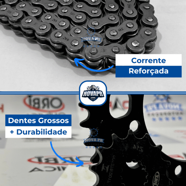 KIT DE RELACAO TRANSMISSAO COMPLETO XTREME Y04583X YZFR3 MT03 - Image 6