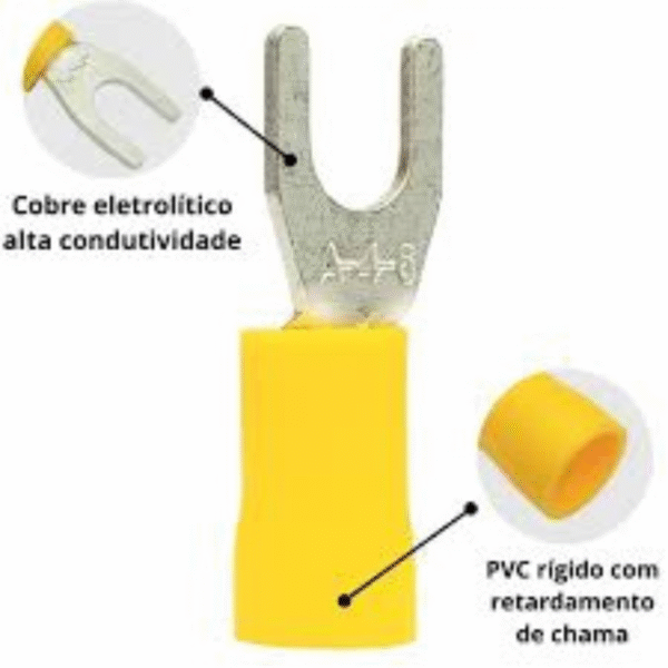 Terminal Garfo Amarelo (c/ 100) - Seven Parts - Imagem 3