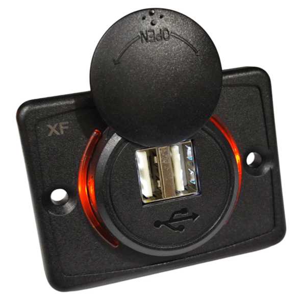 TOMADA VEICULAR 2 USB - QUADRADO 5V 3.1A - Imagem 3