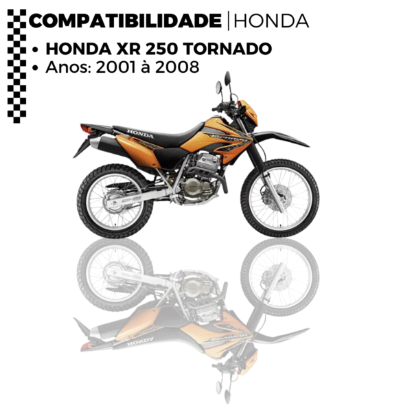 KIT XR 250 TORNADO (01-08) 38Z X 13Z C/ CORRENTE 520H X 104L - TITANIUM (1045) - Image 2