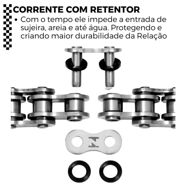 KIT TRANSMISSAO DAROM  COM RETENTOR FAZER 250 18/ - FZ25 18/ - Image 4