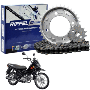 KIT POP 110I (16-24) 34Z (C/ ANEL) X 14Z C/ CORRENTE 428H X 104L - TITANIUM (1045)