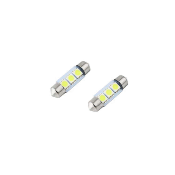 Torpedo led 41mm 3 smd 5050 branco 24V (2 Unidades)