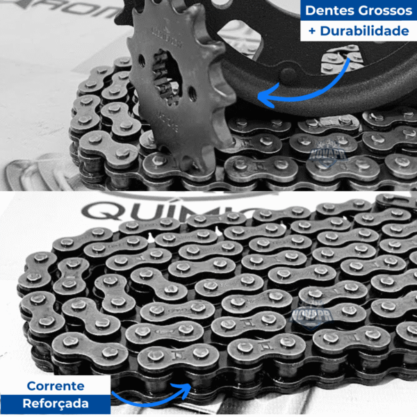 KIT DE RELACAO TRANSMISSAO COMPLETO XTREME CB 250F H04011X - Image 7