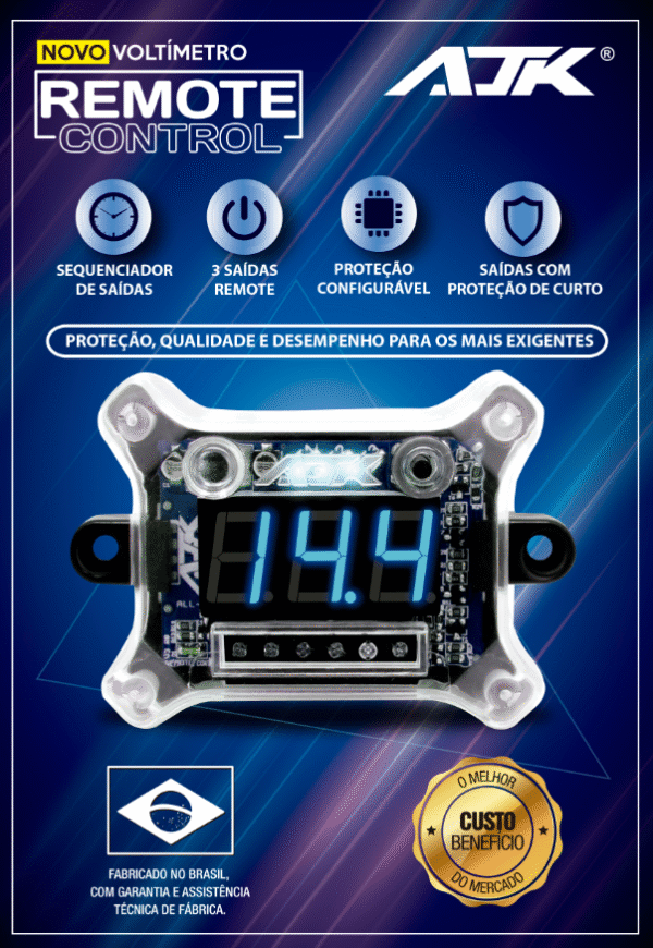 Voltimetro Digital Remote Control V3 R1 Ajk (1803) - Imagem 3