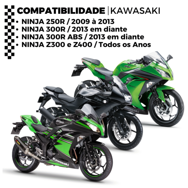 Kit Pastilhas de Freio Kawasaki Ninja 250R 300R Z300 Z400 2xPM0020K - Image 2