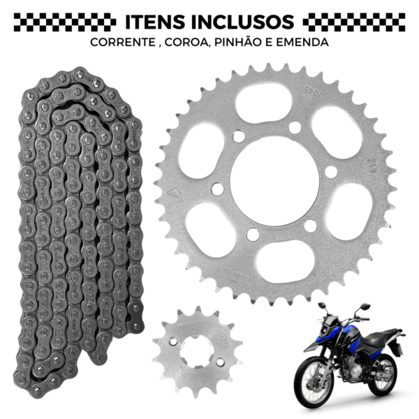 KIT TRANSMISSAO DAROM XTZ CROSSER 150 2014 até 2026 - Image 4