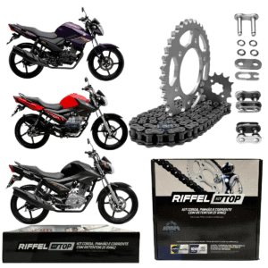 KIT FACTOR 150 (16-24)  / YBR 125I FACTOR (17-24) / FAZER 150 (14-24) 39Z X 14Z C/ CORRENTE O'RING 428HO X 124L - TO