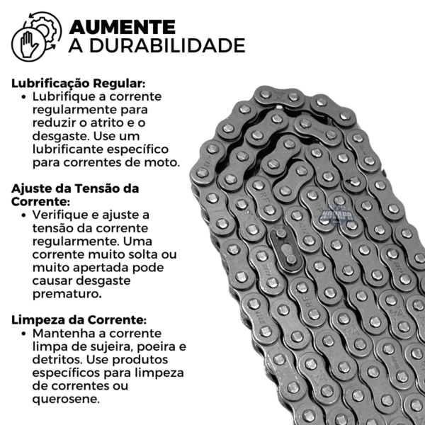 KIT CG 160 [TITAN/FAN/START/CARGO] (16-24) / CG 150 [START/CARGO/TITAN/FAN] (04-16) 44Z X 15Z C/CORRENTE 428H X 118L C/A - Image 4