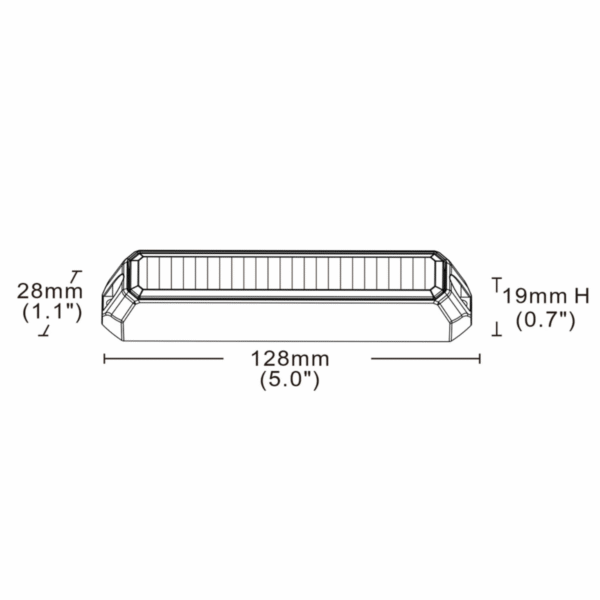 Mini Strobo 13 cm - 12-24v - Ambar - YL - Imagem 3