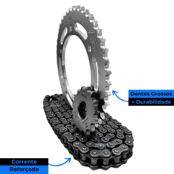 KIT YS 250 FAZER (18-24) / FZ 250 (18-21) 46Z X 15Z C/ CORRENTE O'RING 428HO X 136L - TOP (1045) - Image 6