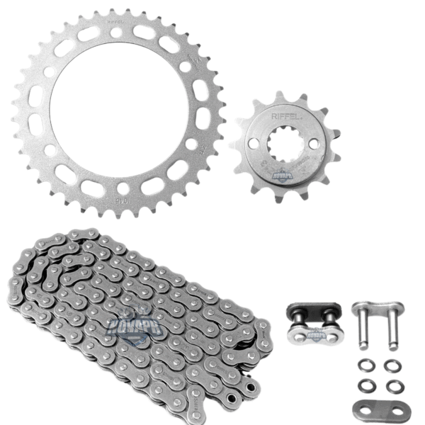 KIT XRE 300 (10-23) 39Z X 13Z C/ CORRENTE REMANCHADA O'RING 520HO X 104L - TOP (1045) - Imagem 7