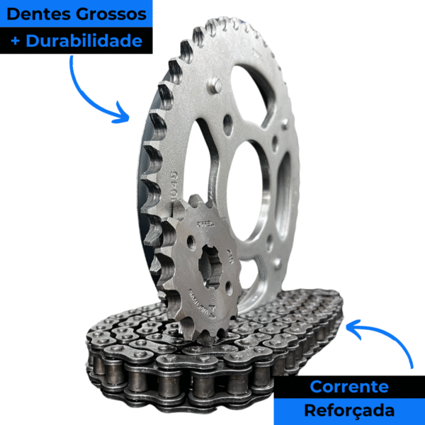 KIT CG 160 [TITAN/FAN/START/CARGO] (16-24) / CG 150 [START/CARGO/TITAN/FAN] (04-16) 44Z (C/ ANEL) X 15Z C/ CORRENTE O-RI - Image 7