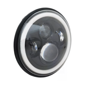Farol Led Angel Eyes 7" Jeep Troller Fusca Harley Kombi