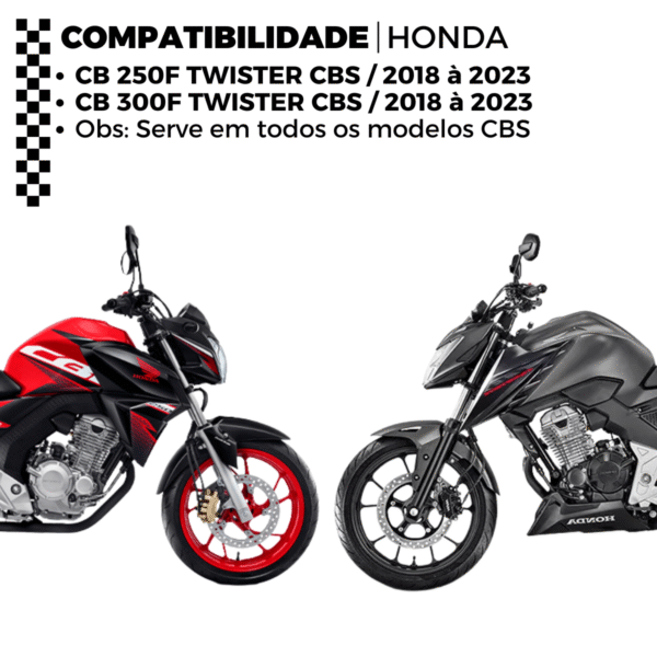Kit Pastilhas de Freio Honda CB 250F Twister 2016 a 2023 PM0112K + PM0115S - Image 3