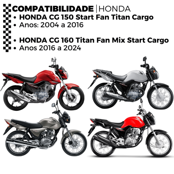 KIT CG 150 [START/CARGO/FAN/TITAN] (04-16) 43Z X 16Z C/CORRENTE 428H X 118L C/ANEL -TITANIUM - 1045 - Image 2