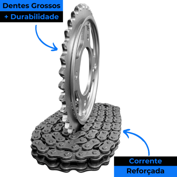 KIT TRANSMISSAO DAROM  COM RETENTOR CB 250F TWISTER 16/22 - Image 6