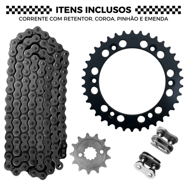 KIT DE RELACAO TRANSMISSAO COMPLETO XTREME H03123X XR 250 TORNADO 38/13 - Image 5