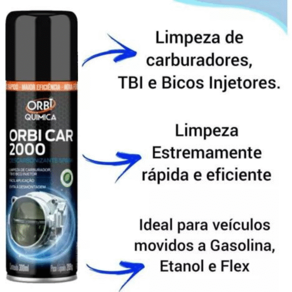 Orbi Car 2000 Descarbonizante Spray - Imagem 3