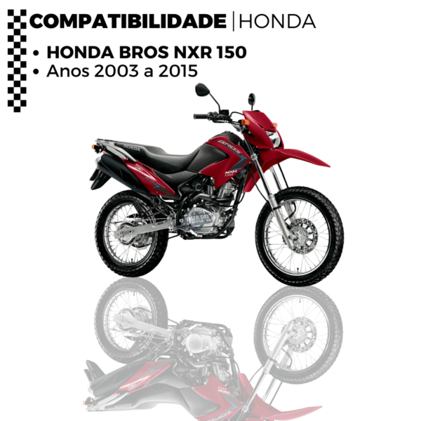 KIT NXR 150 [BROS/ESD] (03-15) 49Z X 17Z C/ CORRENTE 428H X 128L - TITANIUM (1045) - Image 2