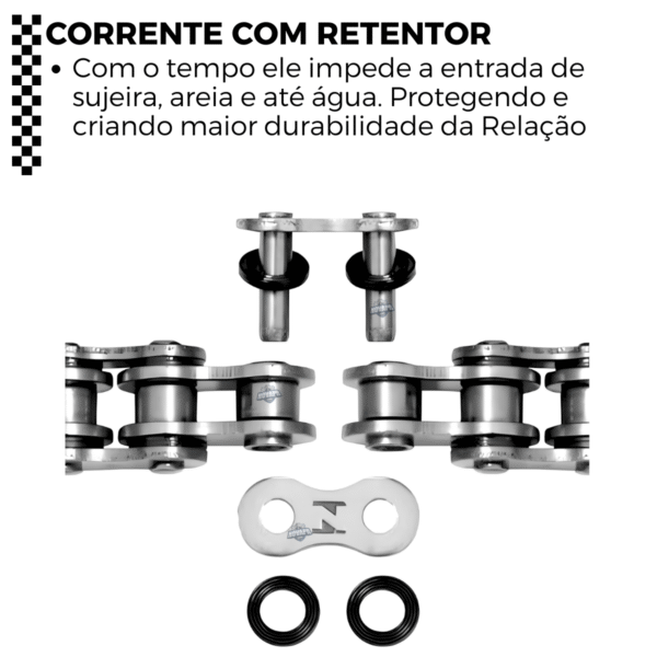 KIT DE RELACAO TRANSMISSAO COMPLETO XTREME D00370X DR 160 FI - Image 4
