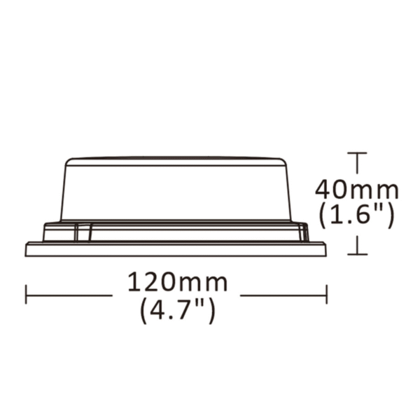 Mini Giroflex Veicular Slim (Magnetico) - Ambar - 12-24v - YL - Imagem 7