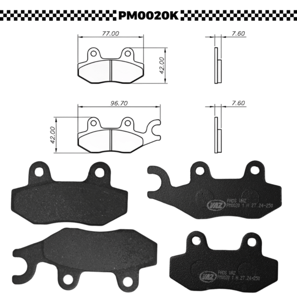 Kit Pastilhas de Freio Kawasaki Ninja 250R 300R Z300 Z400 2xPM0020K - Image 4