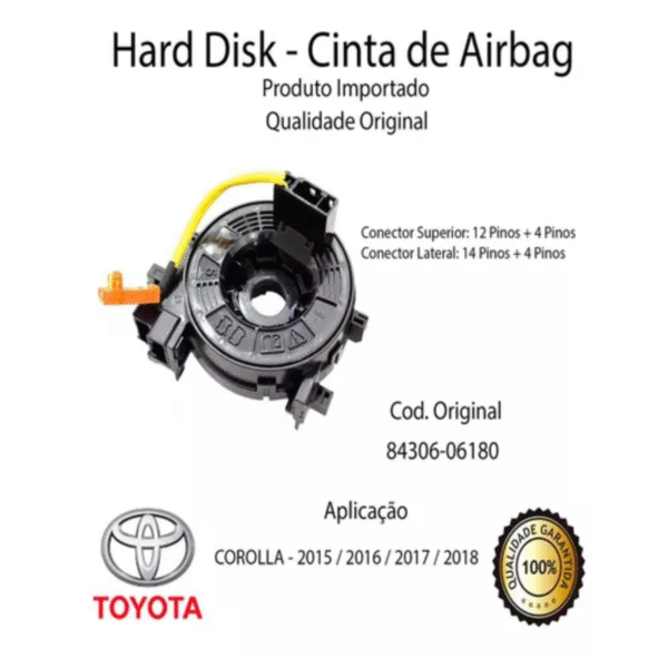 Cinta Airbag Hard Disc Fita Buzina Hilux 2016 2017 2018 2019  - ZHJH - Image 5