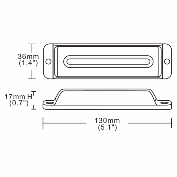 Mini Strobo 13 cm - 12-24v - Ambar - YL - Imagem 3