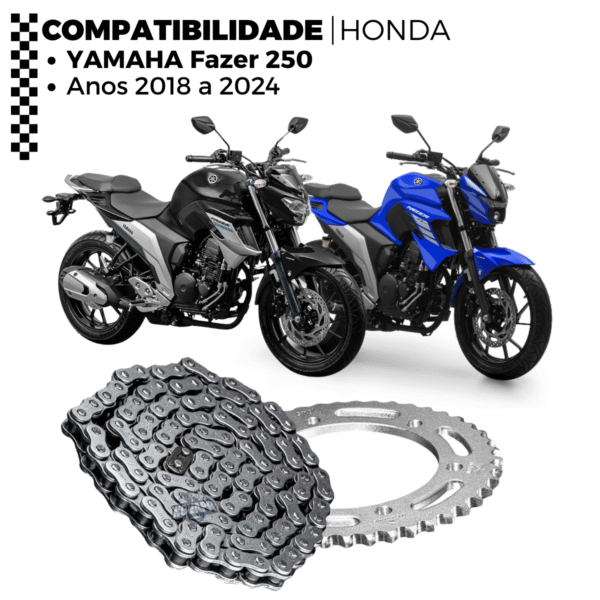KIT TRANSMISSAO DAROM  COM RETENTOR FAZER 250 18/ - FZ25 18/ - Image 3
