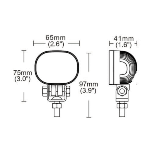 Lampada de Trabalho - Arco Verde - 1 led - 3w 12-80v - YL - Imagem 5