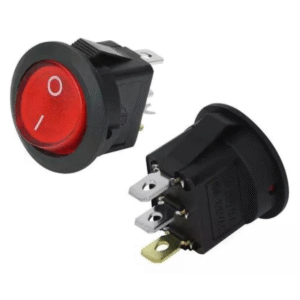 Chave Kcd1-105-102N Com Le, 3 Polos, 10/250V, 6A/125V Vermelho