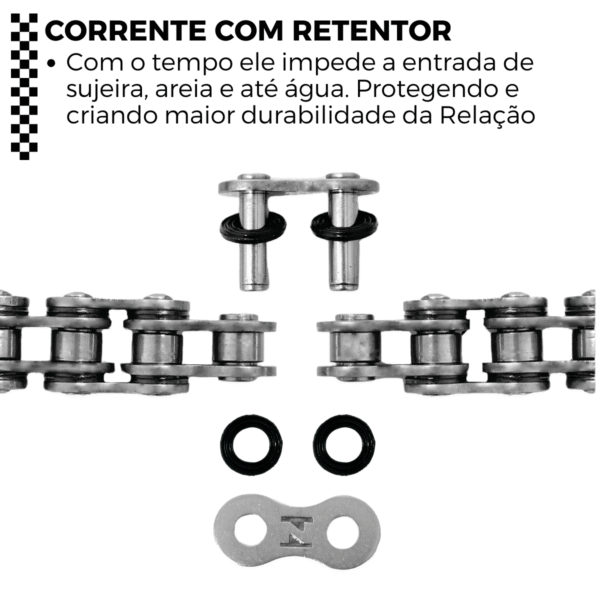 KIT DE RELACAO TRANSMISSAO COMPLETO XTREME H04008X CG 160 - Image 5