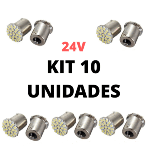 Lampada led 1 polo 22 smd 1206 branco 24V (10 Unidades)
