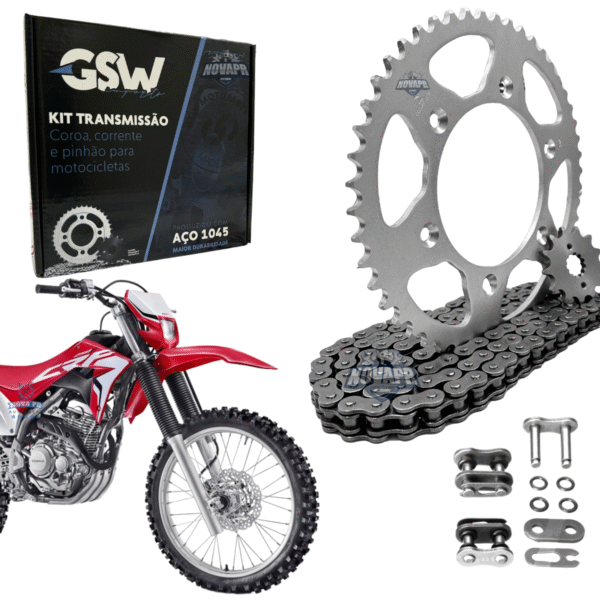 GSW065R KIT COROA/PINHAO/CORR. CRF 250 F C/ RETENTOR