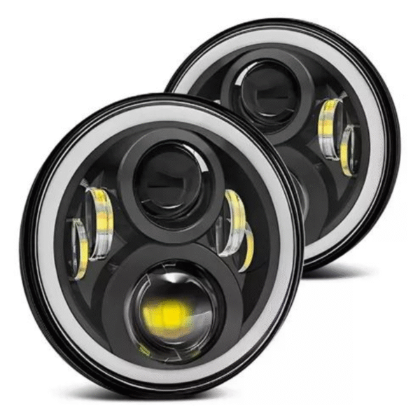 FAROL LED REDONDO 7 - H4 ANGEL EYE - BIVOLT - ASX - Imagem 2