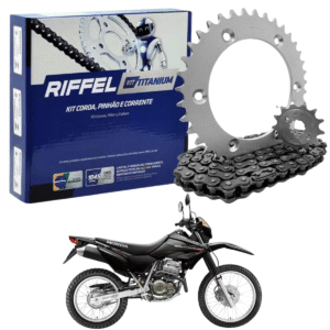 KIT XR 250 TORNADO (01-08) 38Z X 13Z C/ CORRENTE 520H X 104L - TITANIUM (1045)